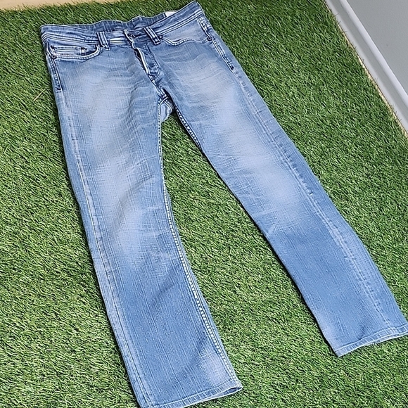 Diesel Denim Blue Straight Leg Jeans Vintage 00s - Picture 3 of 9
